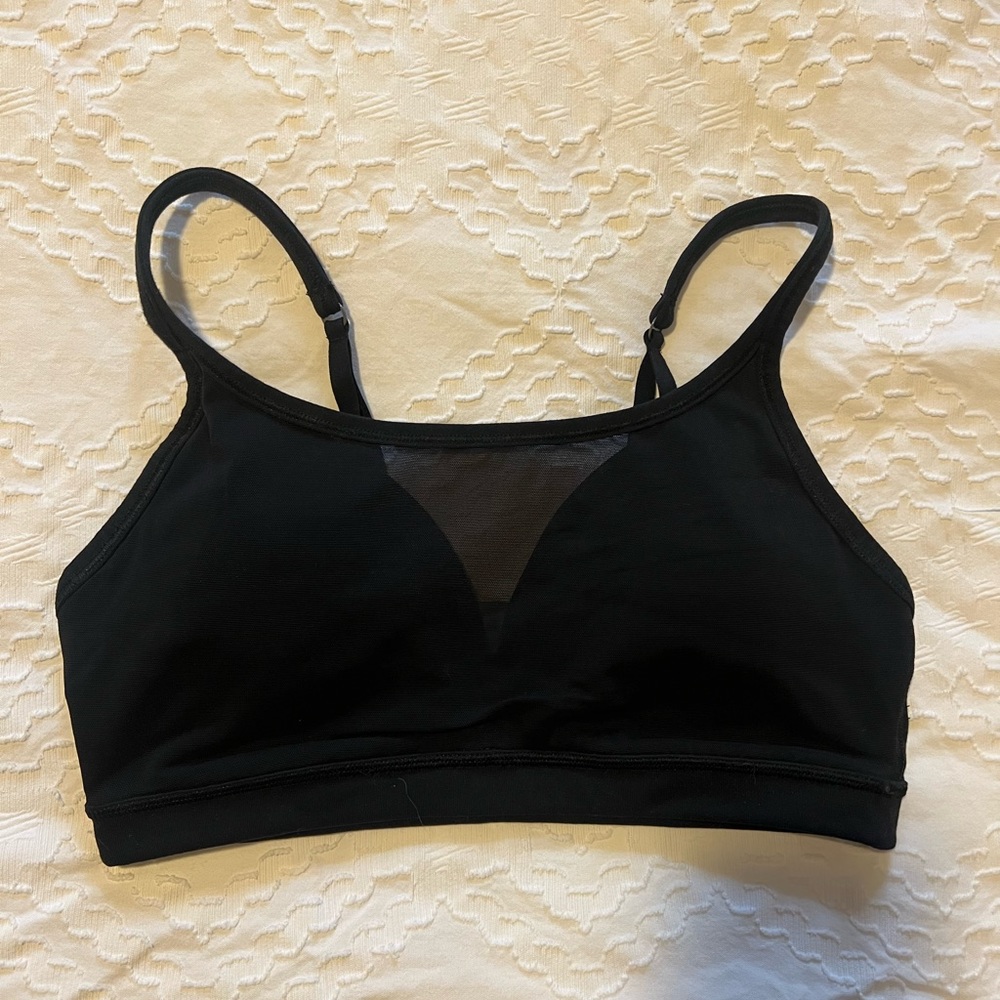 Athleta Sports bra with sheer detailing
